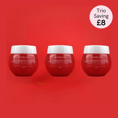 Trio 2-in-1 Pomegranate & Ceramide Hydra-Glow Mask & Cleansing Gum | 50g