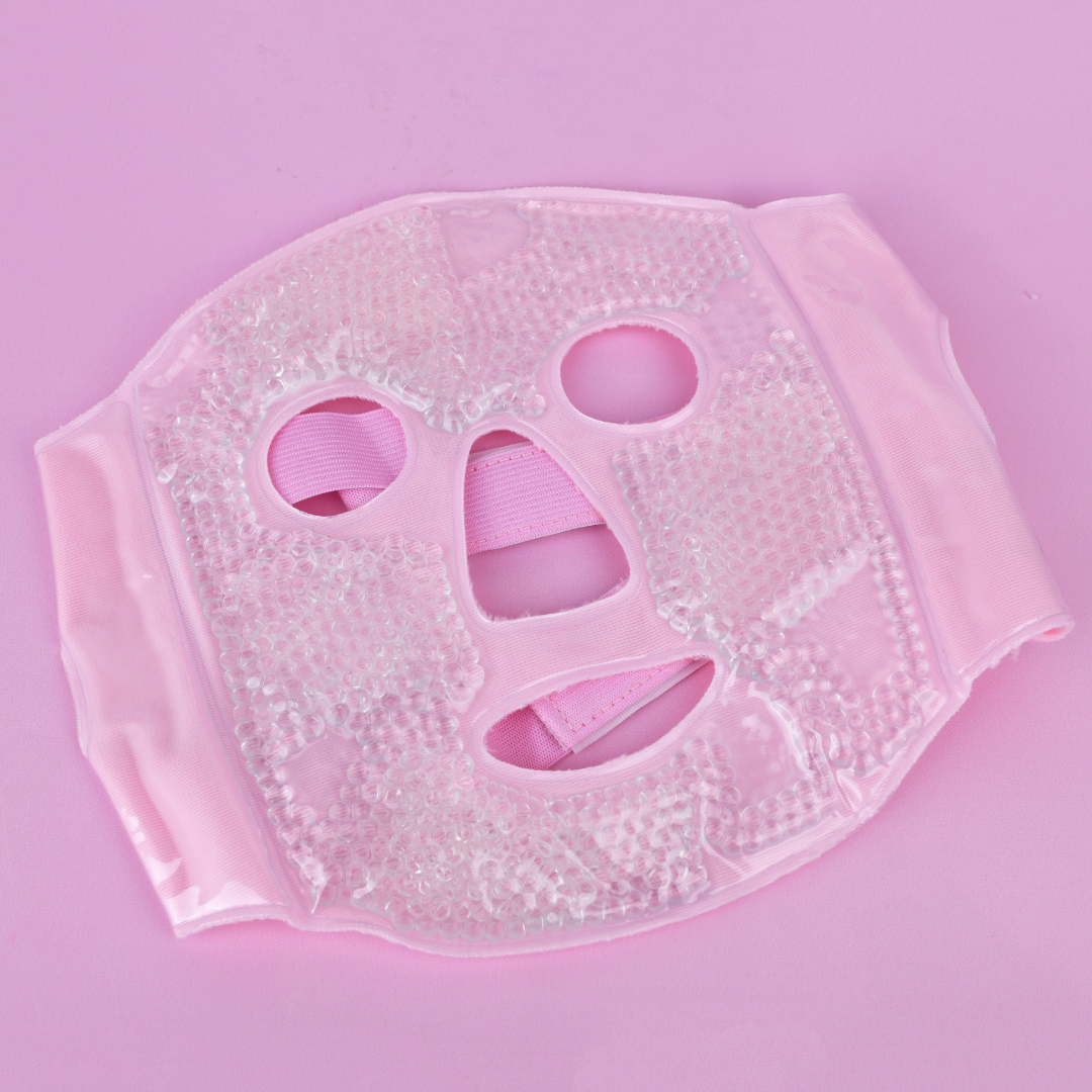 Cryo beaded hot and cold face mask