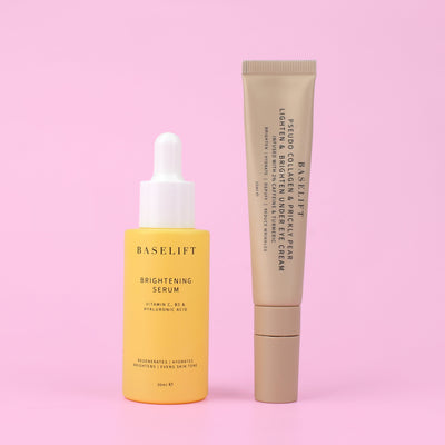 Brightening serum and under eye cream 